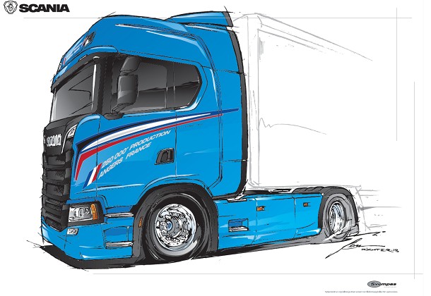 250.000ème camion pour l'usine française de Scania : un exemplaire unique mis en vente