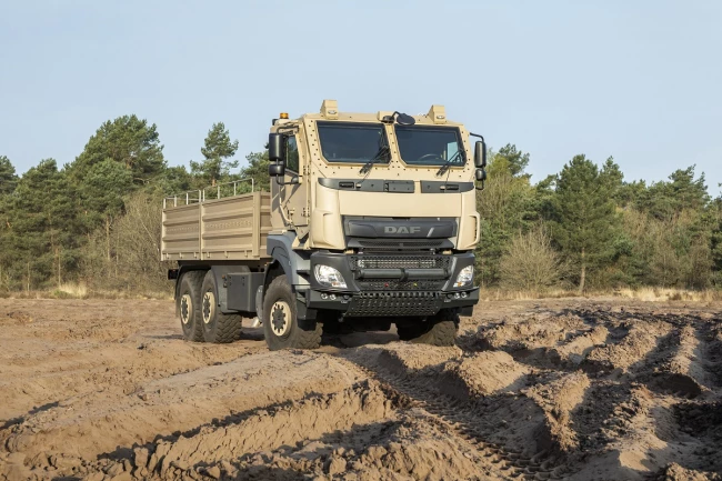 Un camion militaire DAF 6x6 de dernière génération